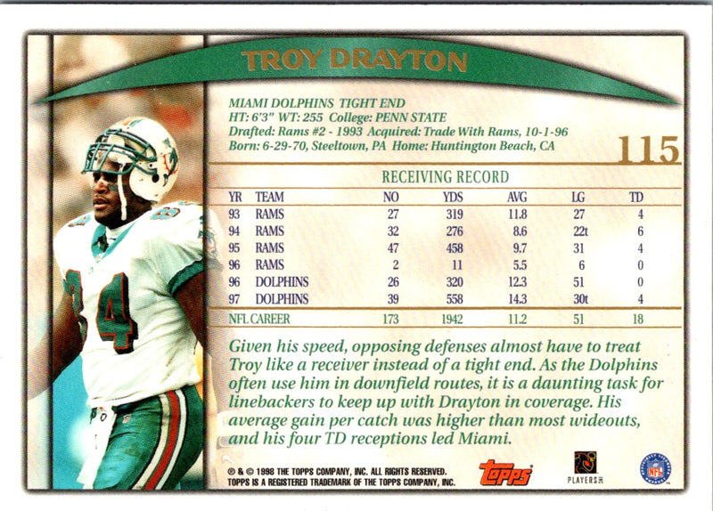 1998 Topps Troy Drayton