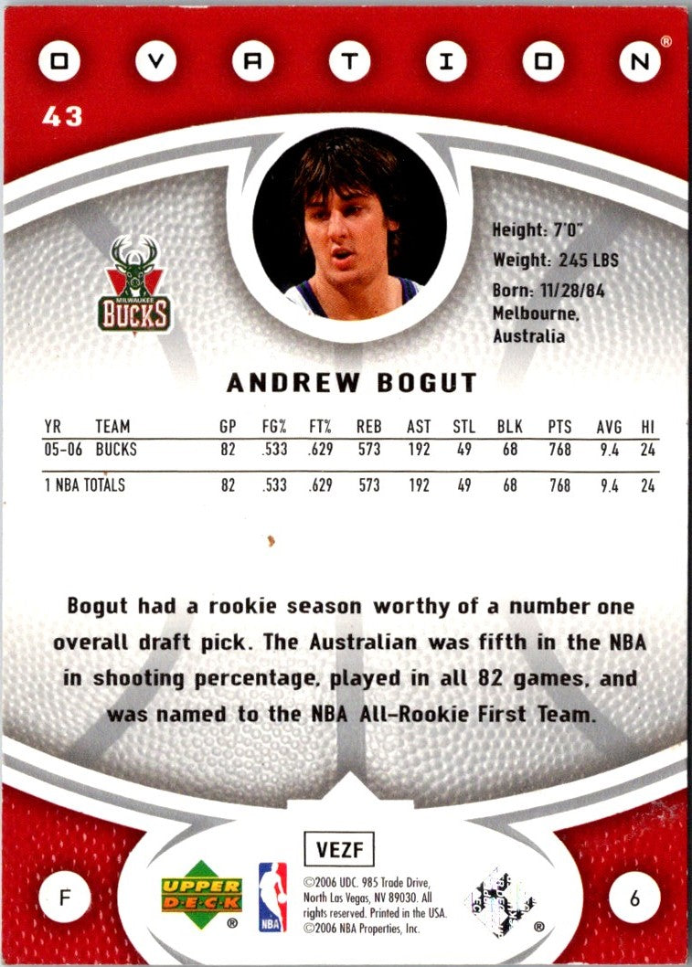 2006 Upper Deck Ovation Andrew Bogut