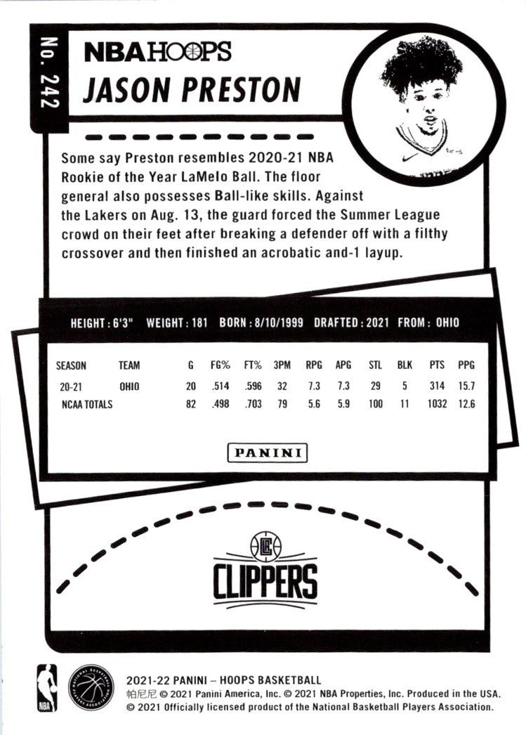 2021 Hoops Red Backs Jason Preston