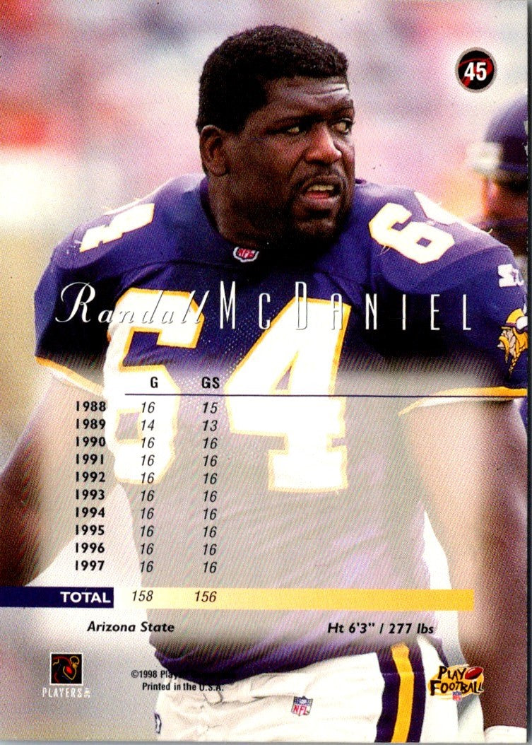 1998 Playoff Prestige Randall McDaniel