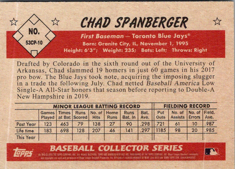 2019 Topps Chad Spanberger