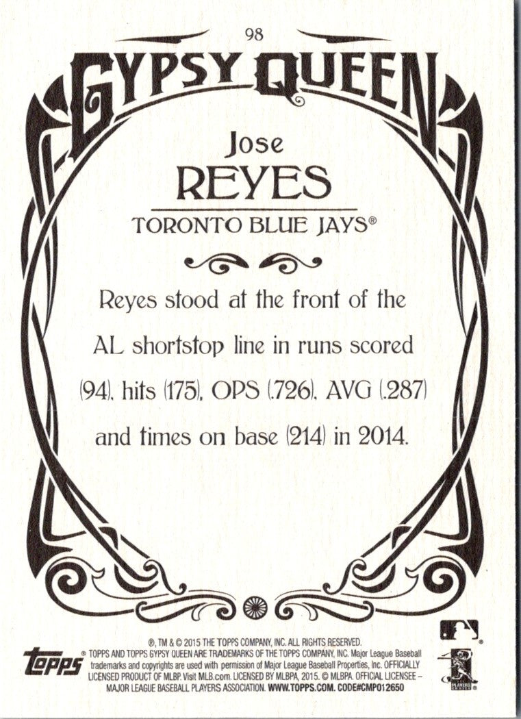 2015 Topps Gypsy Queen Jose Reyes