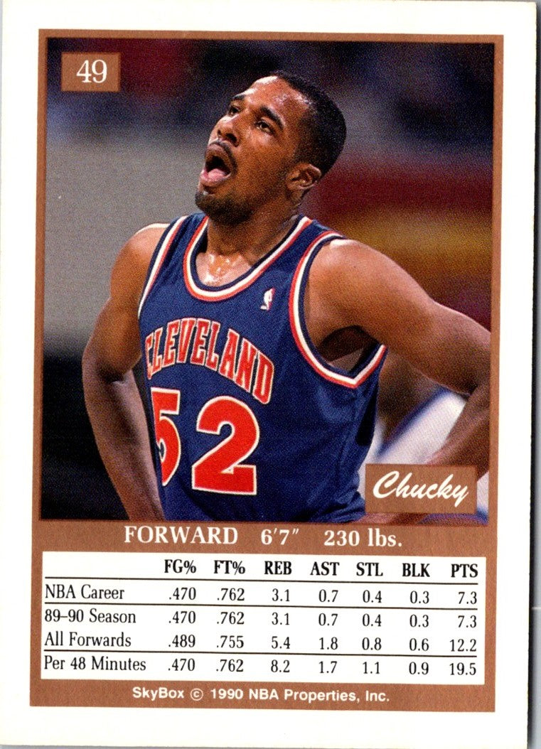 1990 SkyBox Chucky Brown