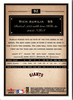 2003 Fleer Showcase Rich Aurilia #92