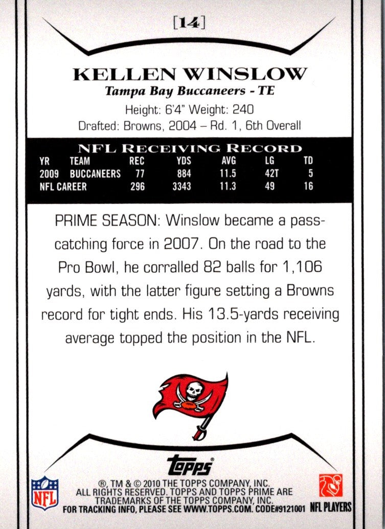 2010 Topps Prime Kellen Winslow
