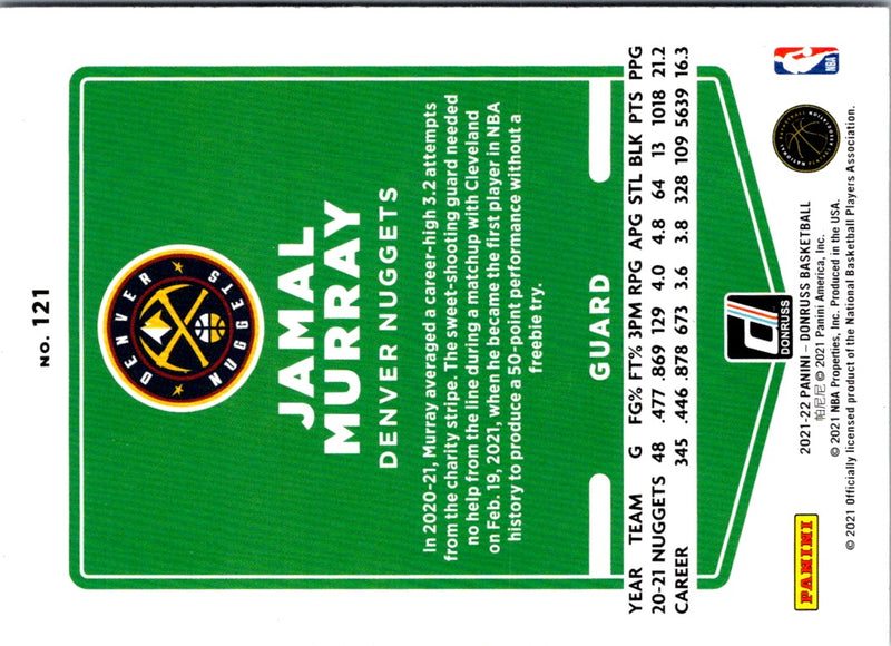 2021 Donruss Jamal Murray