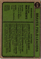 1974 Topps Eddie Mathews/Herm Starrette/Connie Ryan/Jim Busby/Ken Silvestri #634