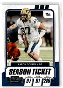 2021 Panini Contenders Draft Picks Ticket Aaron Donald