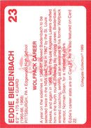 1989 Collegiate Collection North Carolina State's Finest Eddie Biedenbach