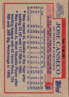 1989 Topps Cap'n Crunch Jose Canseco #1