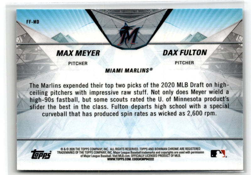 2020 Bowman Draft Franchise Futures Max Meyer/Dax Fulton