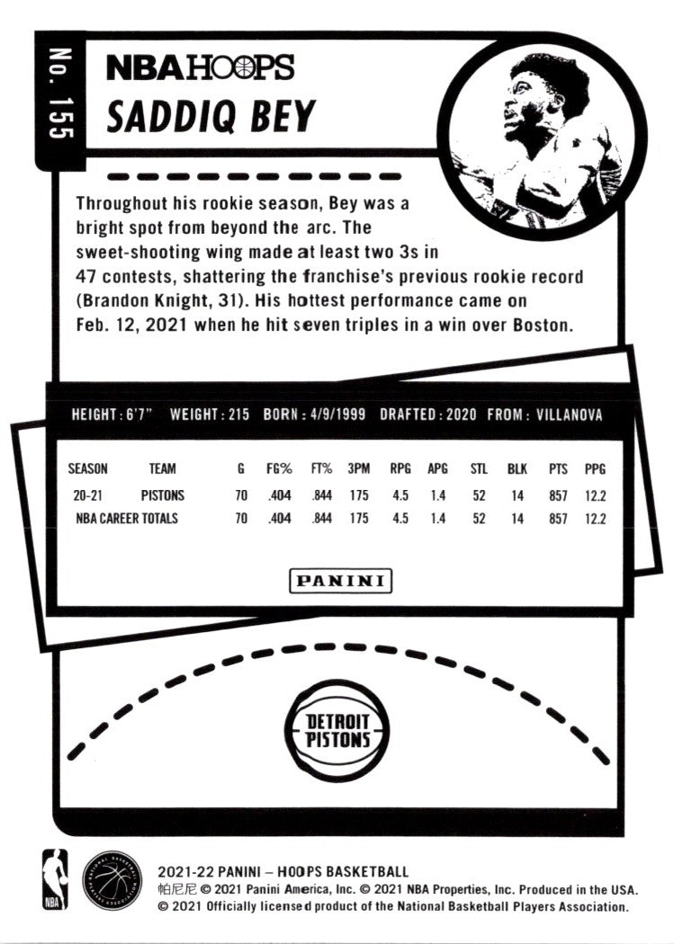 2021 Hoops Red Backs Saddiq Bey