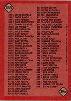 1986 Topps Checklist 529-660 #659