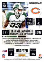2015 Score Jeremy Langford #379 Rookie
