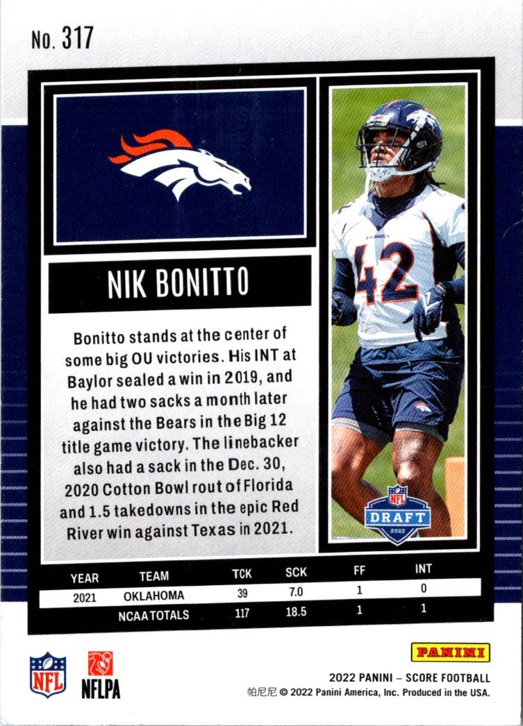 2022 Score Nik Bonitto