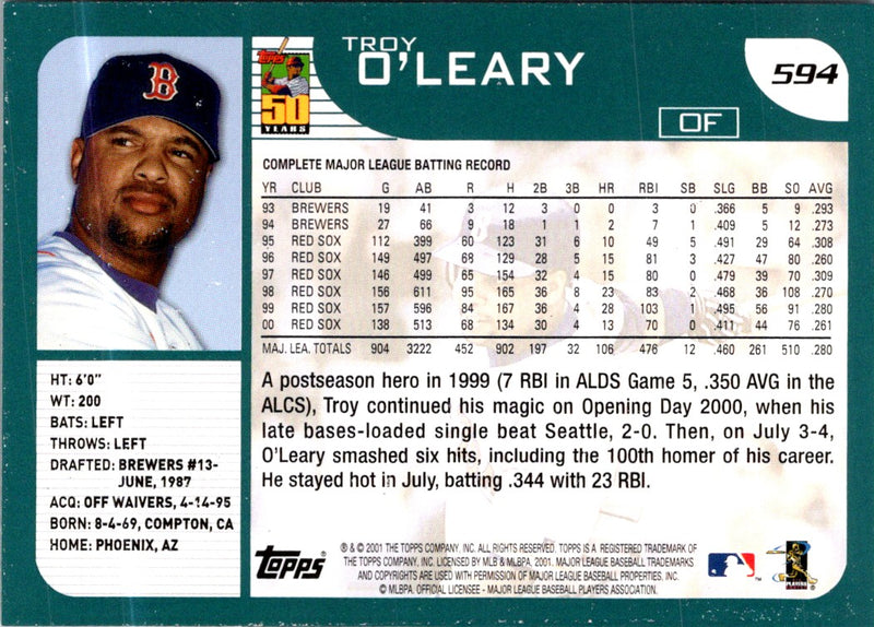 2001 Topps Troy O'Leary