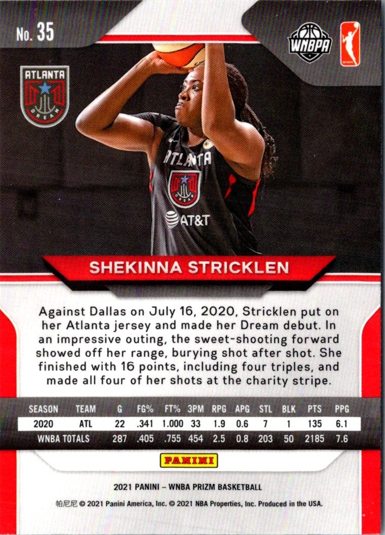 2021 Panini Prizm WNBA Prizms Ruby Wave Shekinna Stricklen