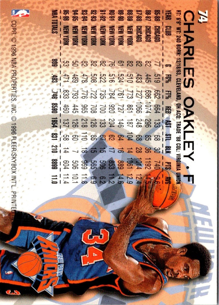 1996 Fleer Charles Oakley