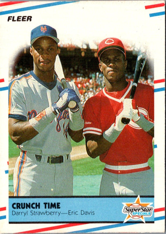 1988 Fleer Darryl Strawberry/Eric Davis #637