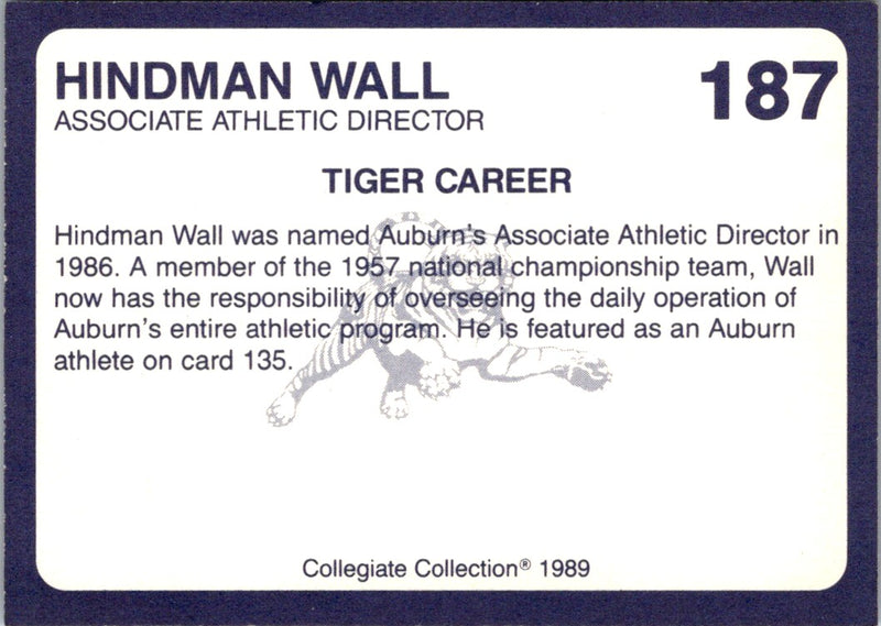 1989 Collegiate Collection Auburn Coke 580 Hindman Wall