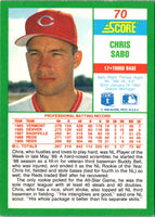 1990 Score Chris Sabo #70
