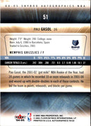 2004 SkyBox Autographics Pau Gasol