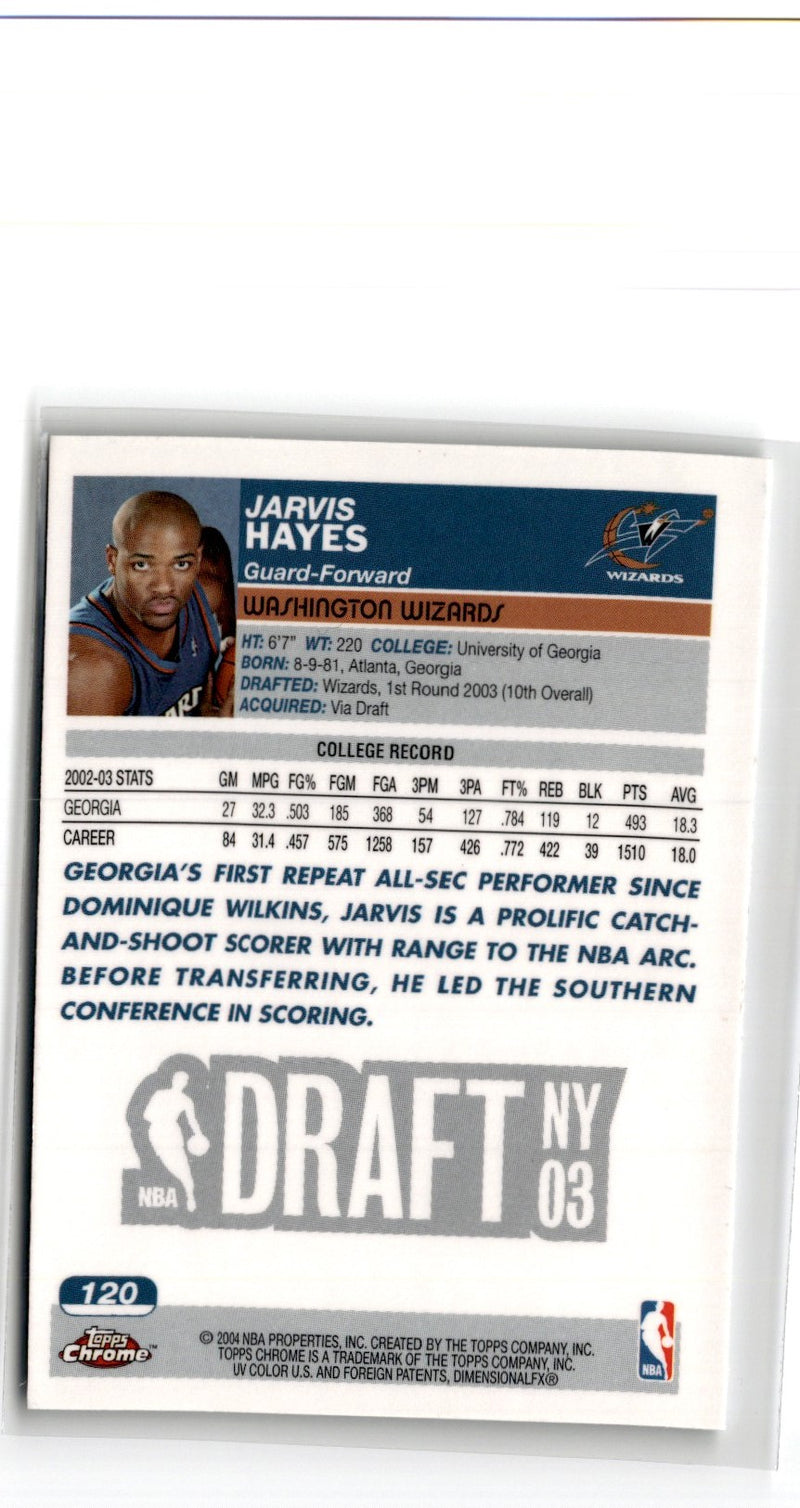 2003 Flair Final Edition Draft Day Memorabilia Jarvis Hayes