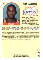 1989 Hoops Tom Garrick #91 Rookie