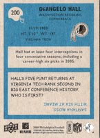 2009 Upper Deck DeAngelo Hall #200