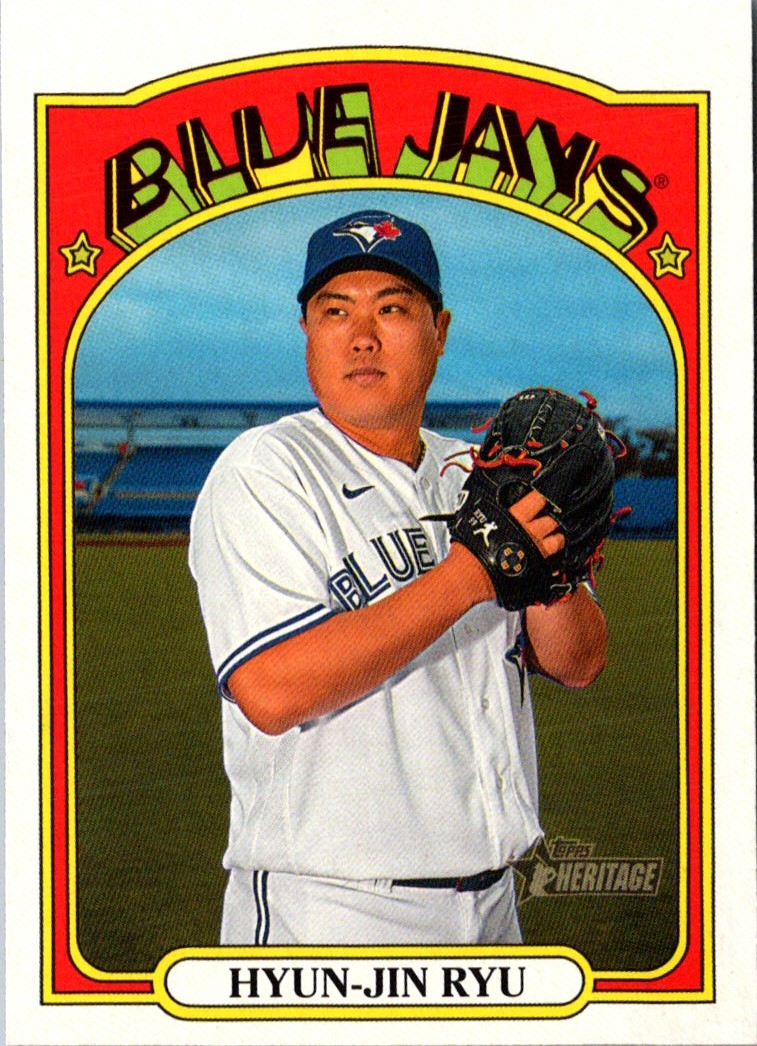 2021 Topps Heritage Red Hyun-Jin Ryu