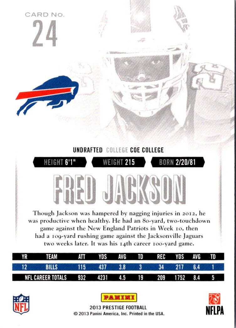 2013 Panini Prestige Fred Jackson