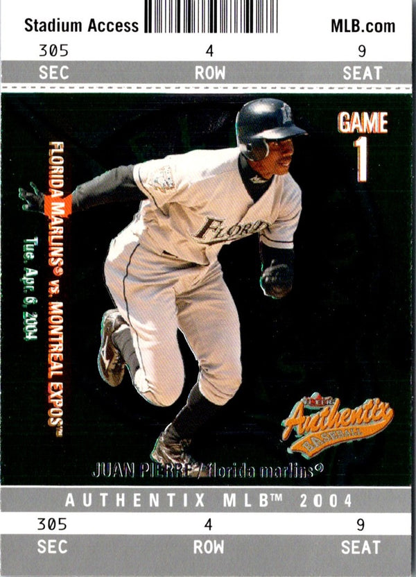 2004 Fleer Authentix Juan Pierre #81