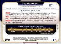 2015 Bowman Draft Picks & Prospects Zech Lemond #127