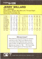 1986 Fleer Update Jerry Willard #U-126