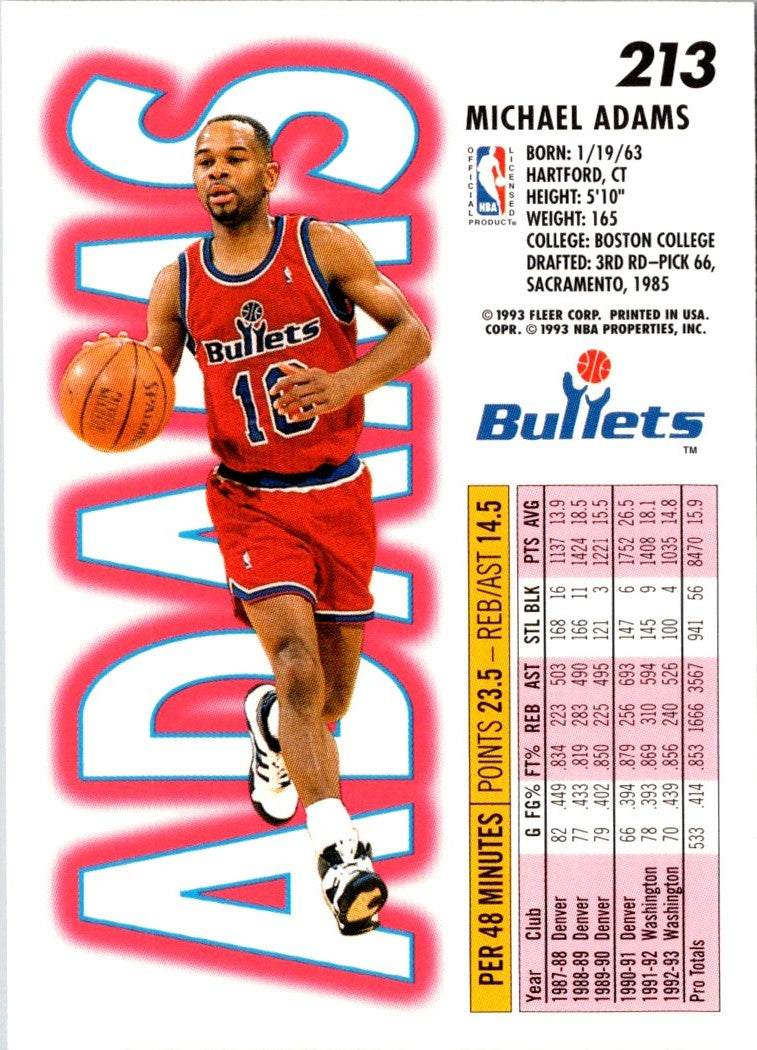 1993 Fleer Michael Adams