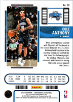 2022 Panini Contenders Season Ticket Cole Anthony #52
