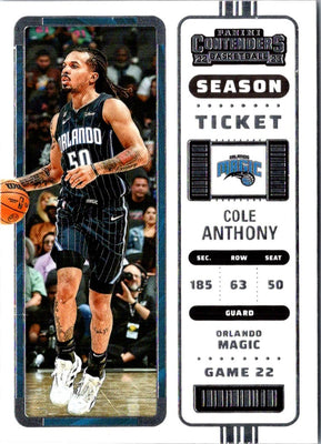 2022 Panini Contenders Season Ticket Cole Anthony #52