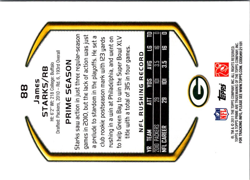 2011 Topps Prime James Starks