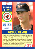 1991 Score 100 Superstars Gregg Olson #27