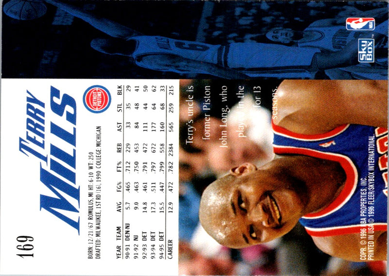 1995 SkyBox Premium Terry Mills