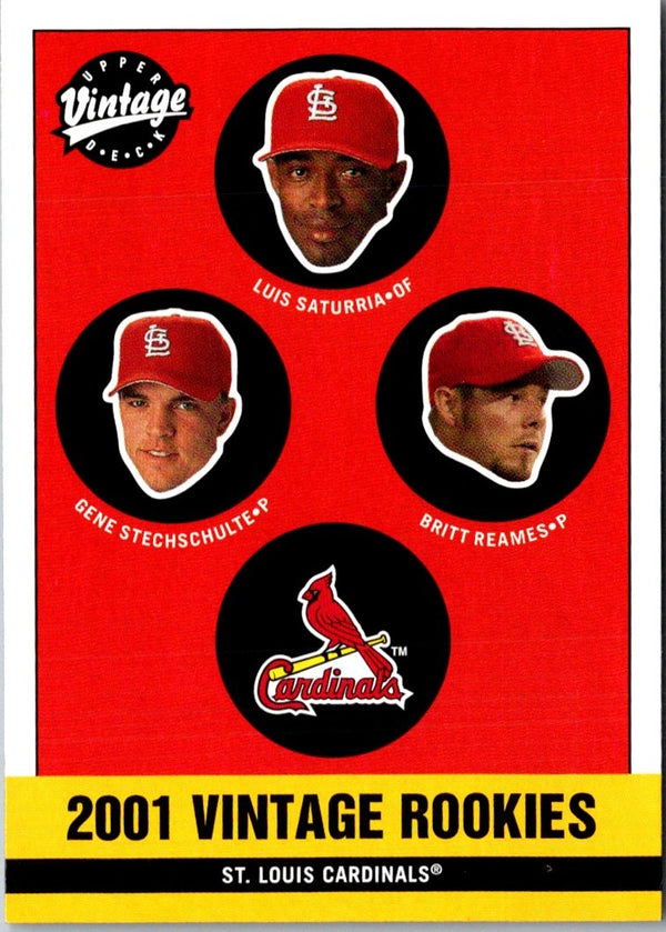 2001 Upper Deck Vintage Luis Saturria/Gene Stechschulte/Britt Reames #358