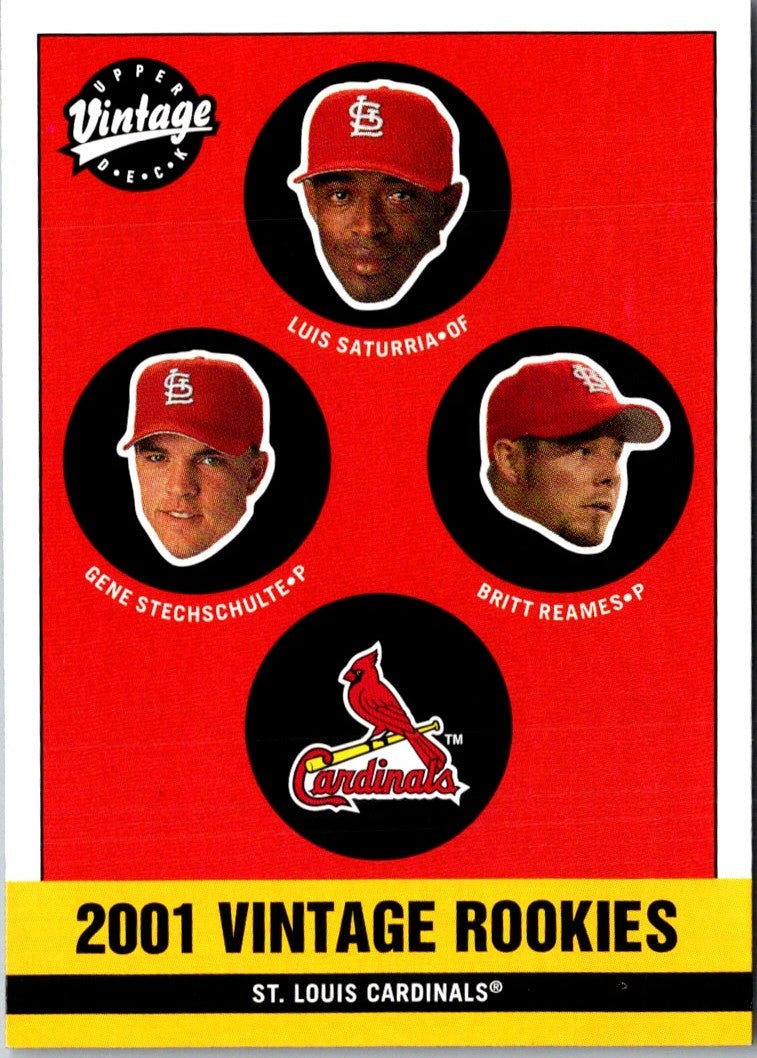 2001 Upper Deck Vintage Luis Saturria/Gene Stechschulte/Britt Reames