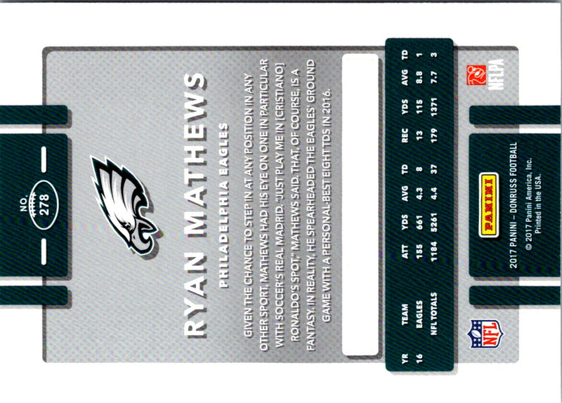 2017 Donruss Ryan Mathews