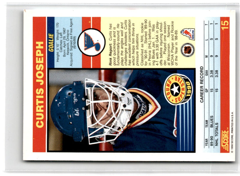 1990 Score Young Superstars Curtis Joseph