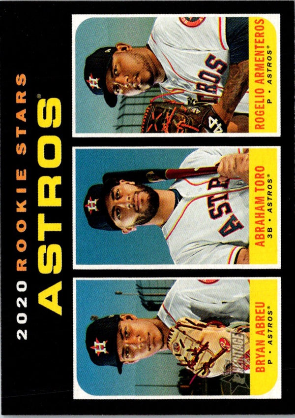 2020 Topps Heritage Bryan Abreu/Abraham Toro/Rogelio Armenteros #102 Rookie