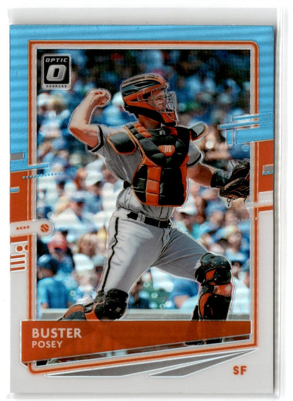 2020 Donruss Optic Carolina Blue and White Buster Posey #119