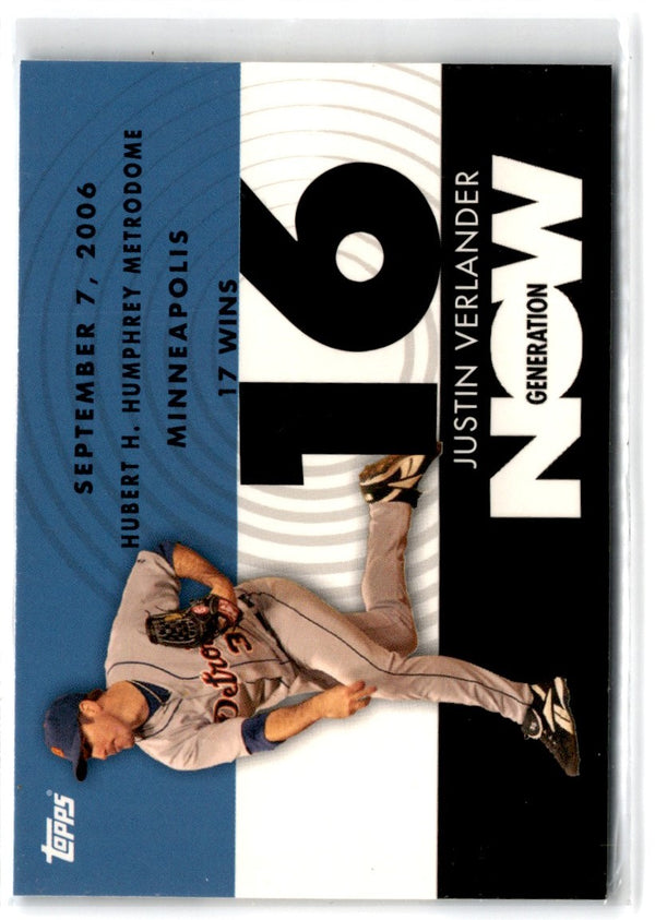 2007 Topps Generation Now Justin Verlander #GN298