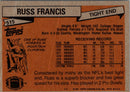 1981 Topps Russ Francis