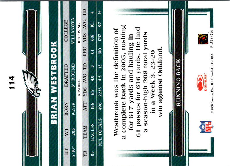 2006 Donruss Threads Brian Westbrook