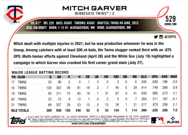 2022 Topps Mitch Garver